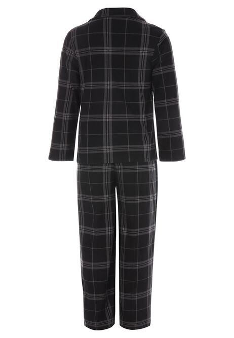 Boys Black Check Pyjama Set