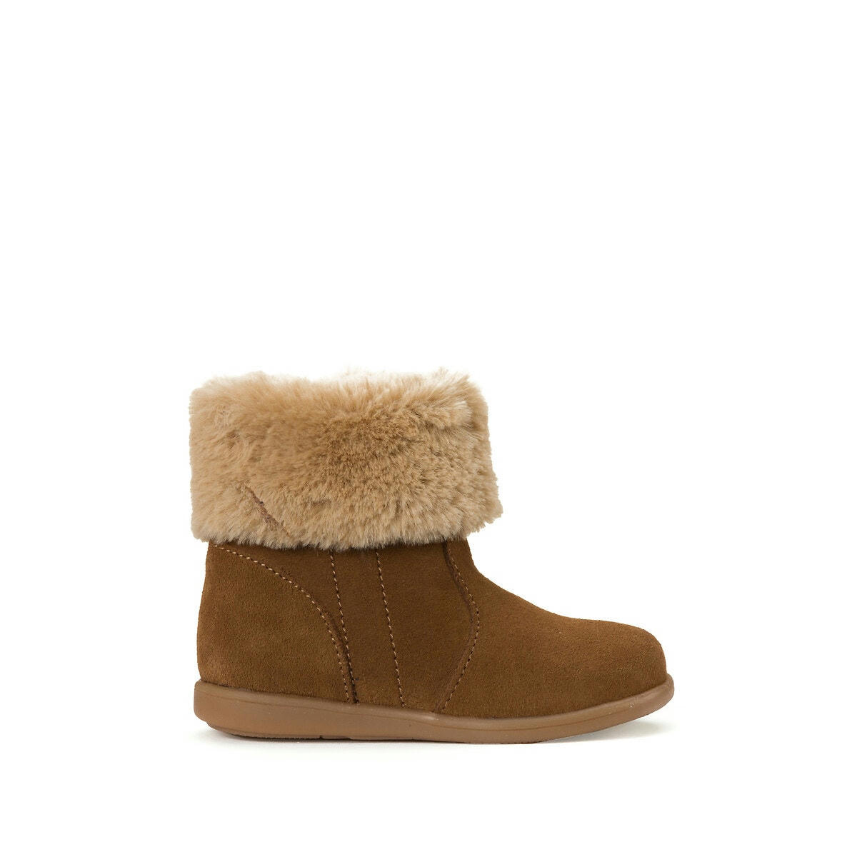 Bottes en cuir à revers