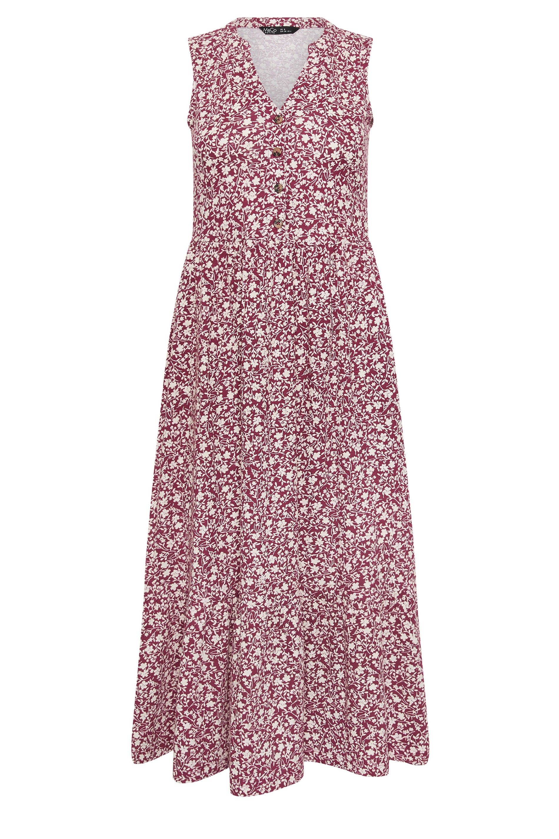 M&Co Printed Cotton Tiered Midi Dress