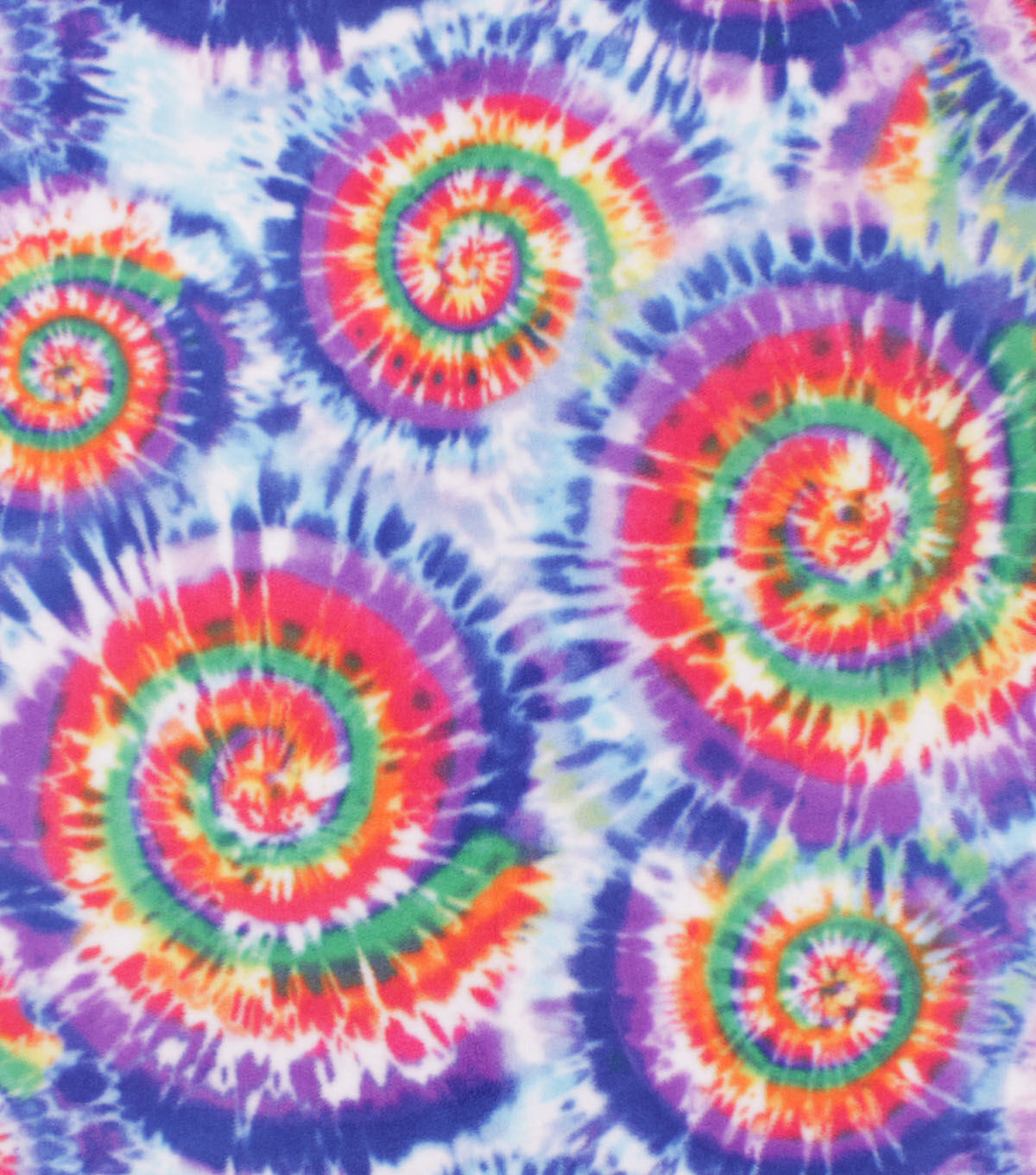 Orange & Purple Tie Dye Anti Pill Fleece Fabric