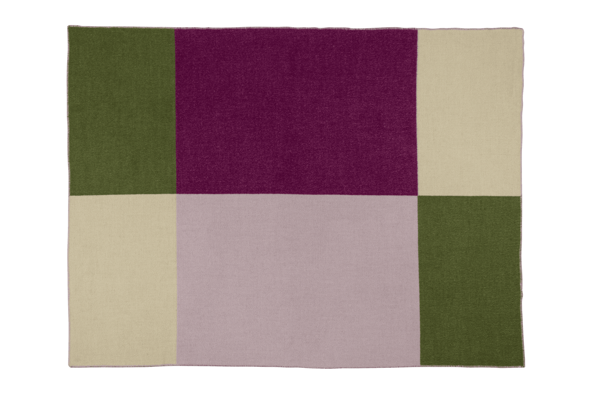 noo.ma HILU Wollen deken - Purple, Lilac & Green