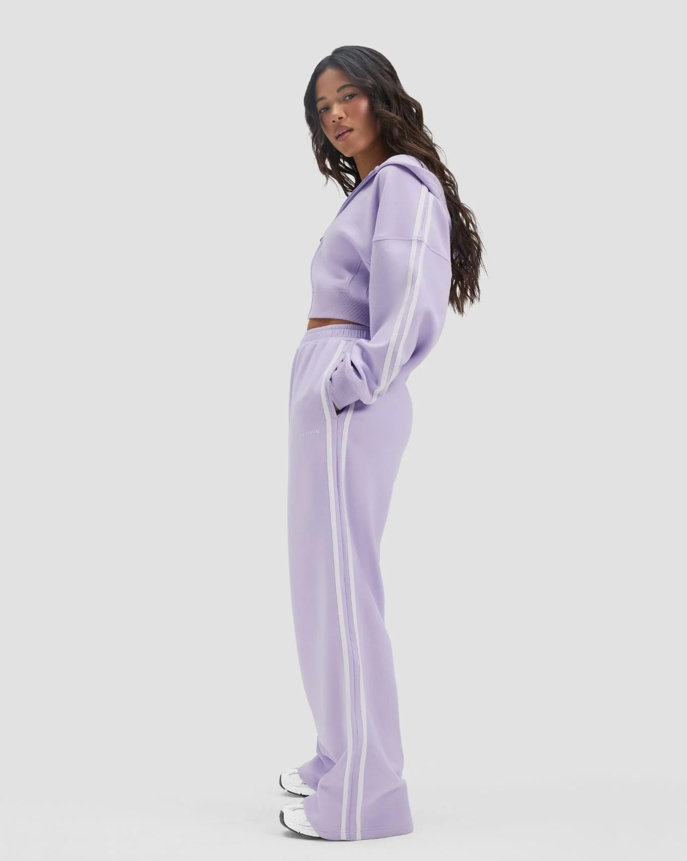 Jersey Stripe Joggers | Lilac