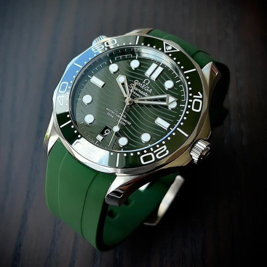 Omega – Seamaster –  Rubber Strap – Green