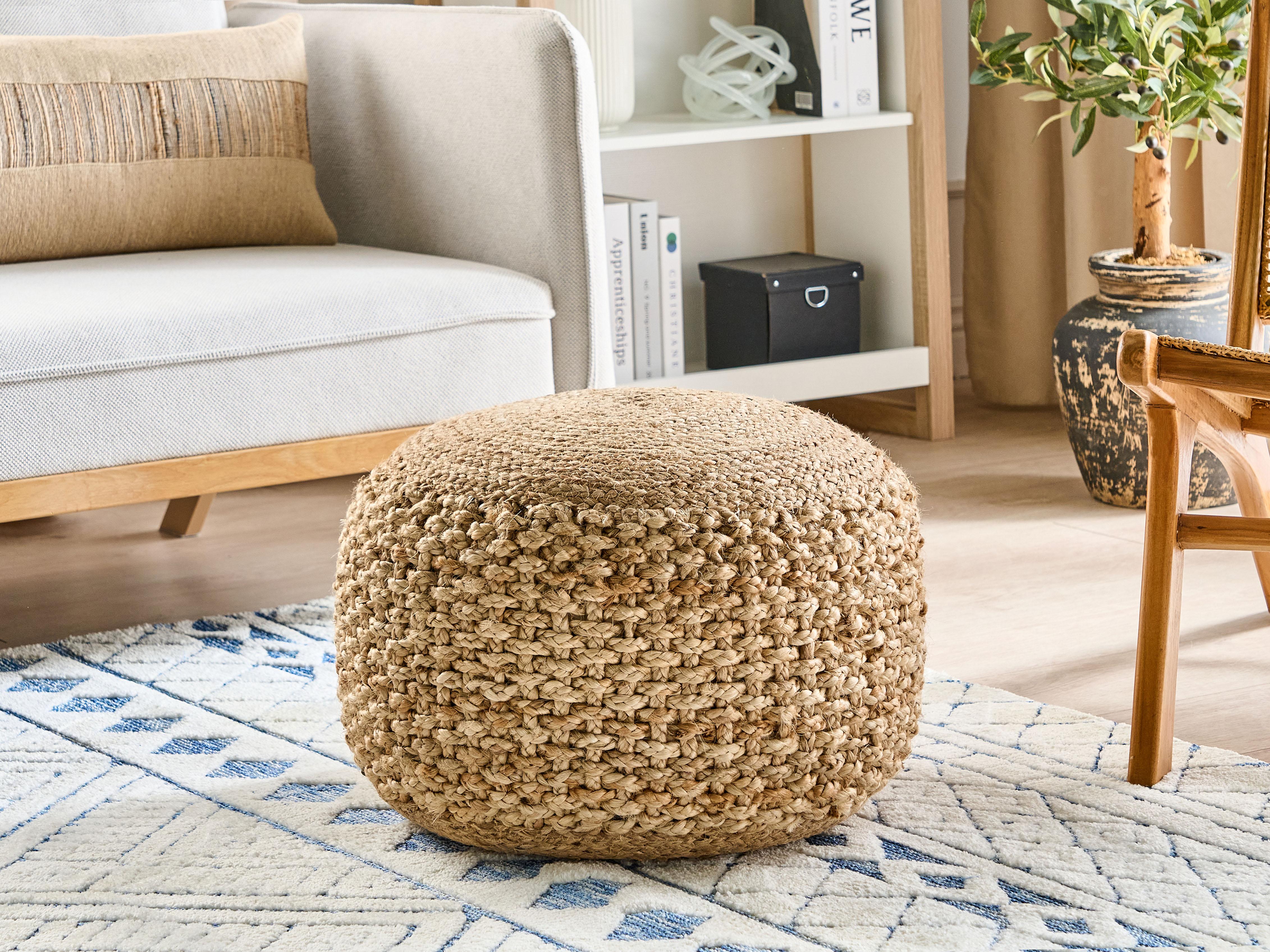 Pouffe DINNI Jute Beige