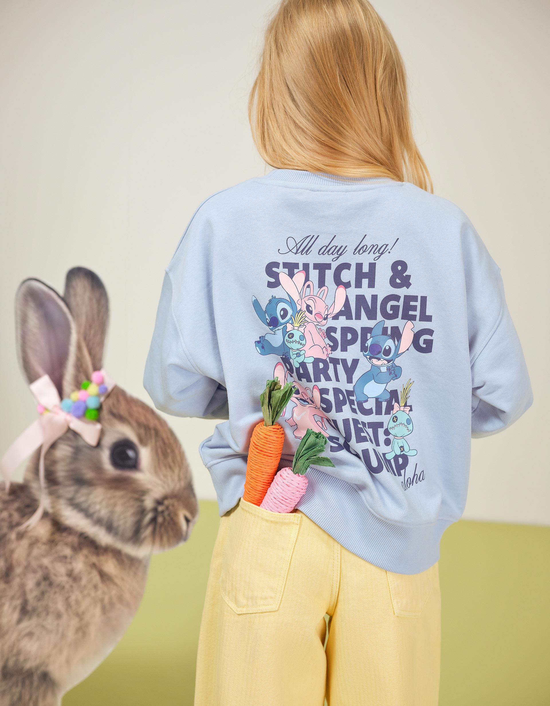 Sweatshirt de Felpa 'Stitch' ©Disney, Menina, Azul