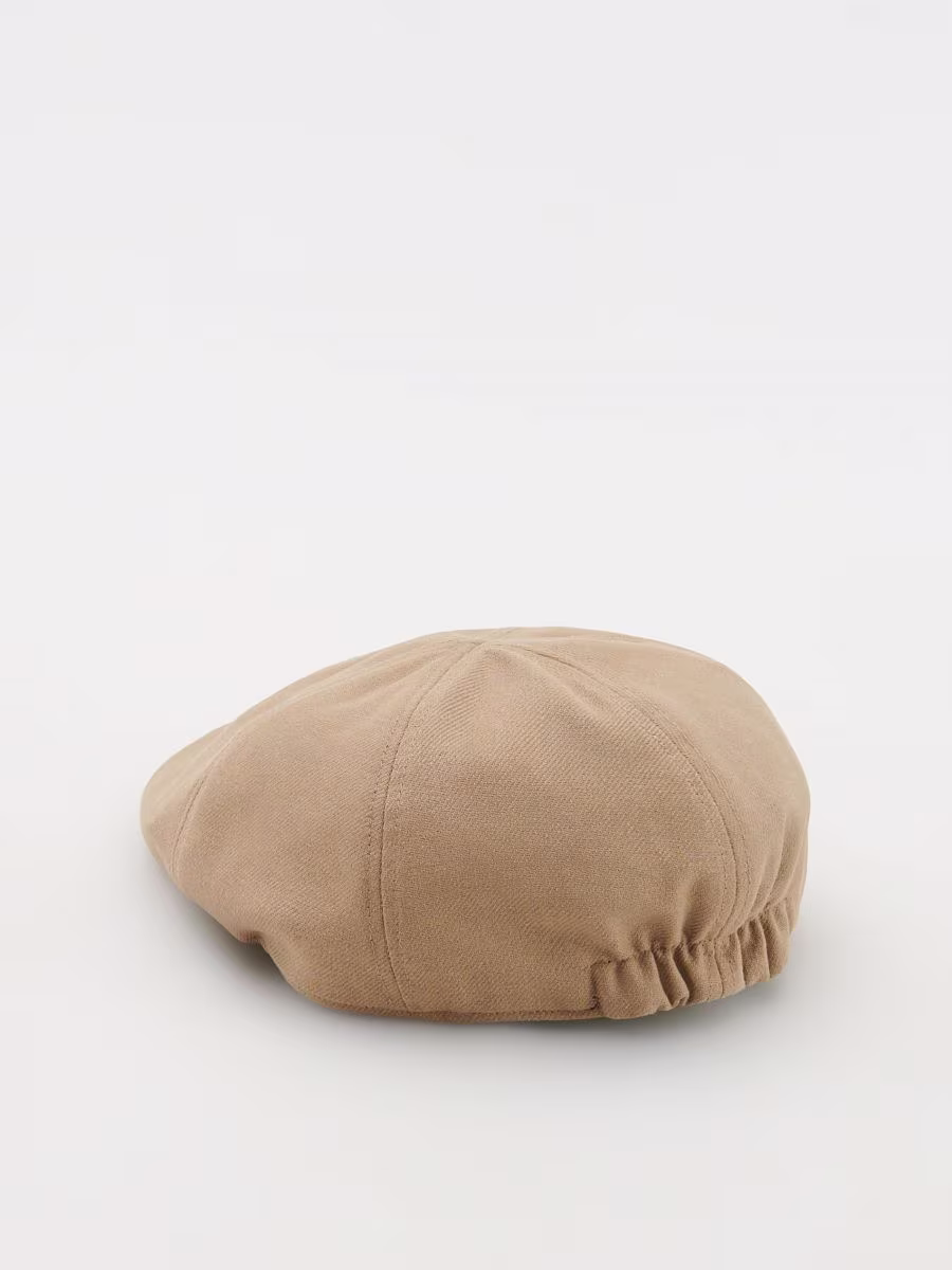 Linen Blend Flat Cap