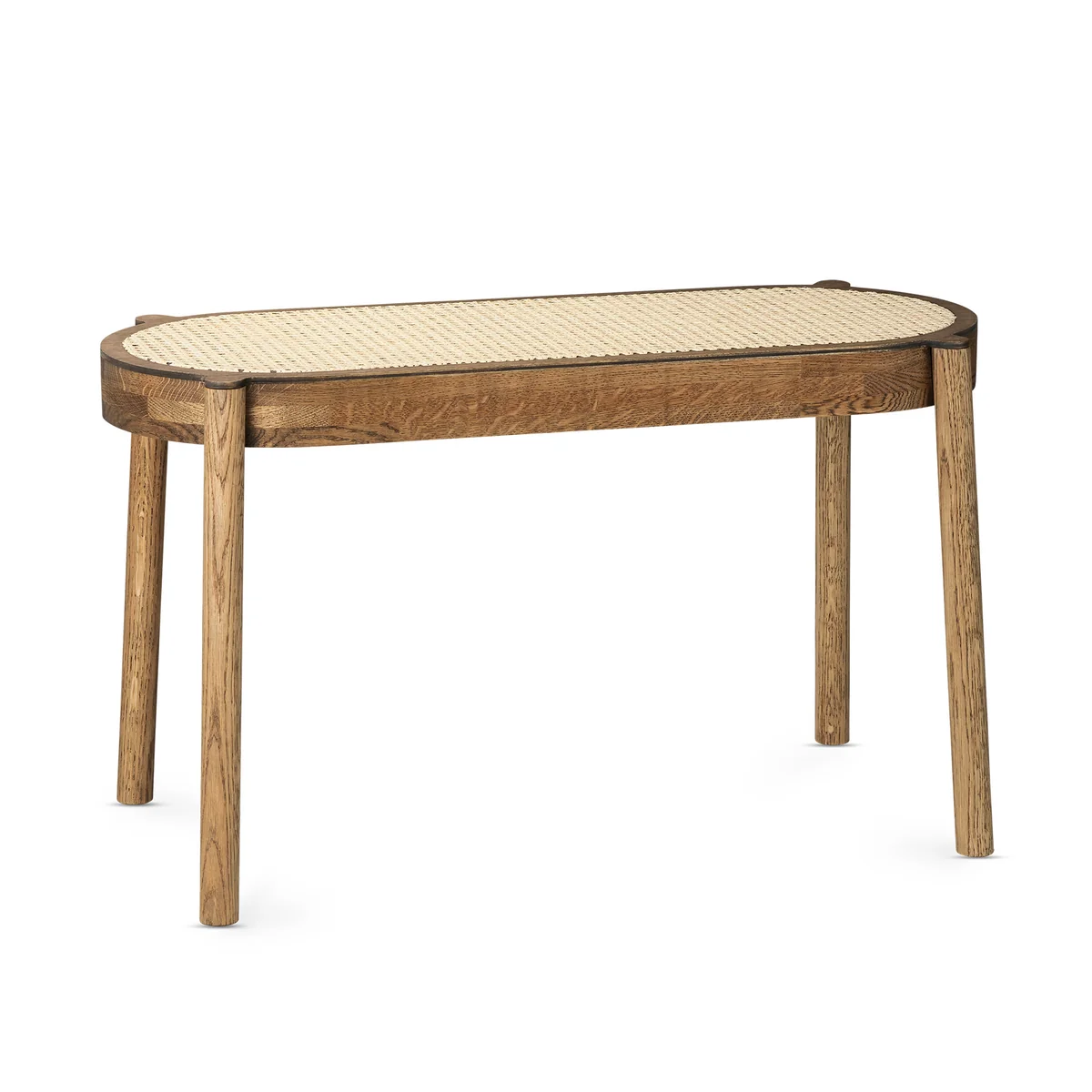 Northern - Pal Bank 80 cm, Rohrgeflecht / Eiche geräuchert