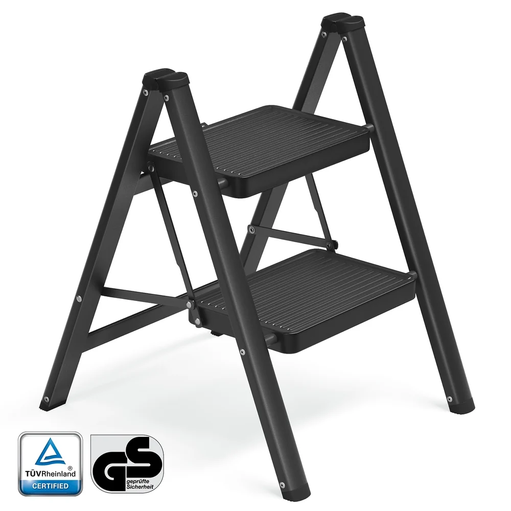 Escabeau pliable en acier pour maison et bureau
