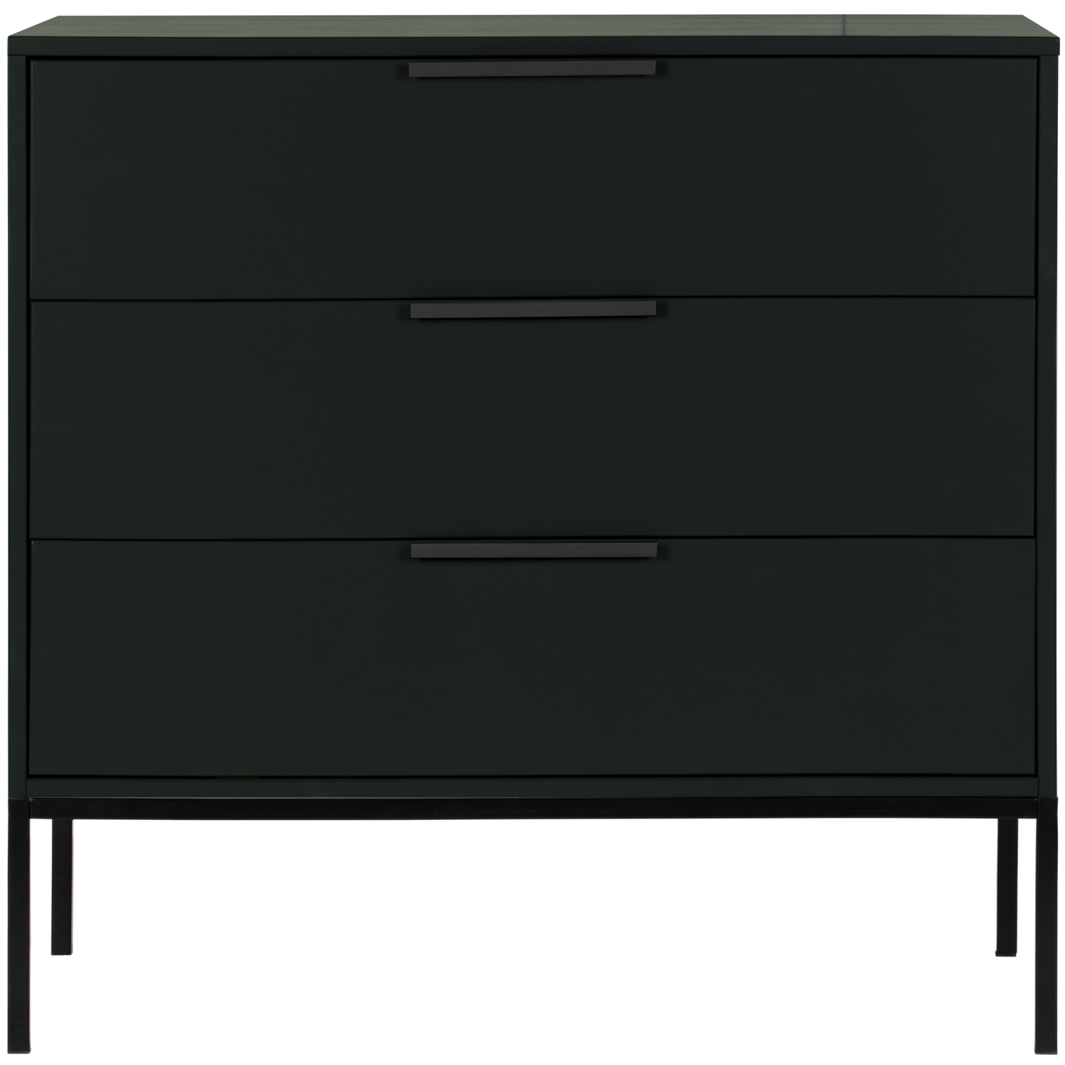 WOOOD ladekast Adam - Grenen - Zwart - 93x94x52
