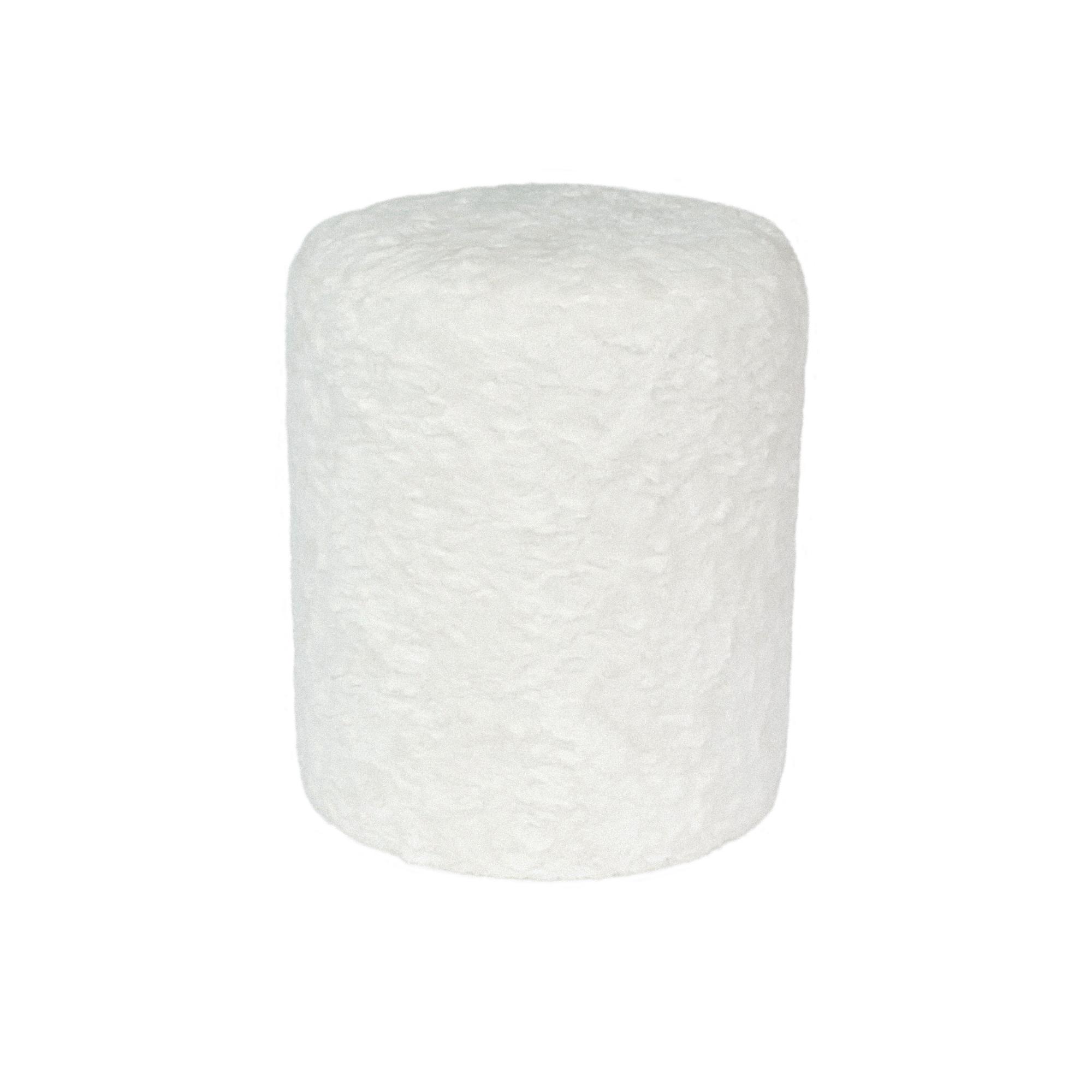 Leitmotiv poef Tierno - wit - Ø36cm