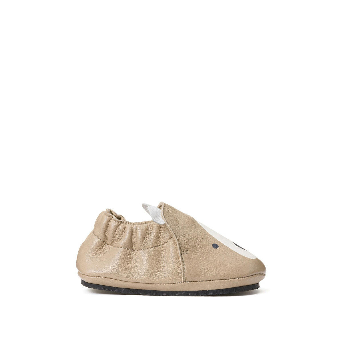 Chaussons cuir, imprimé ours