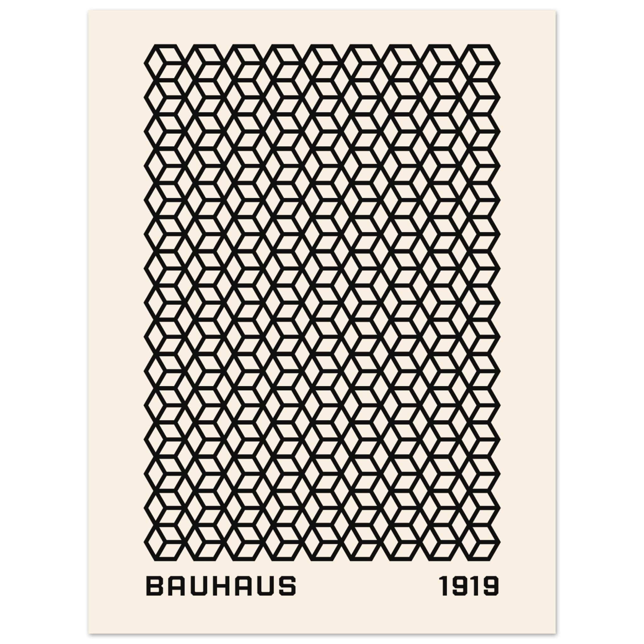 Artfulprints Poster Bauhaus - 1919 beehive  - 30x40 cm - Zwart / Wit
