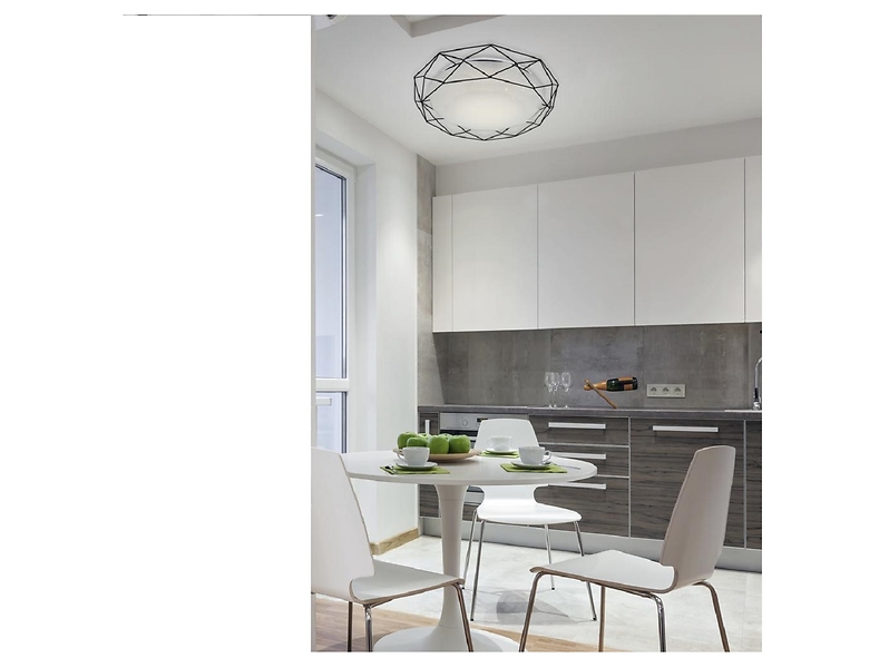 Plafon Sven LED metalowy czarny