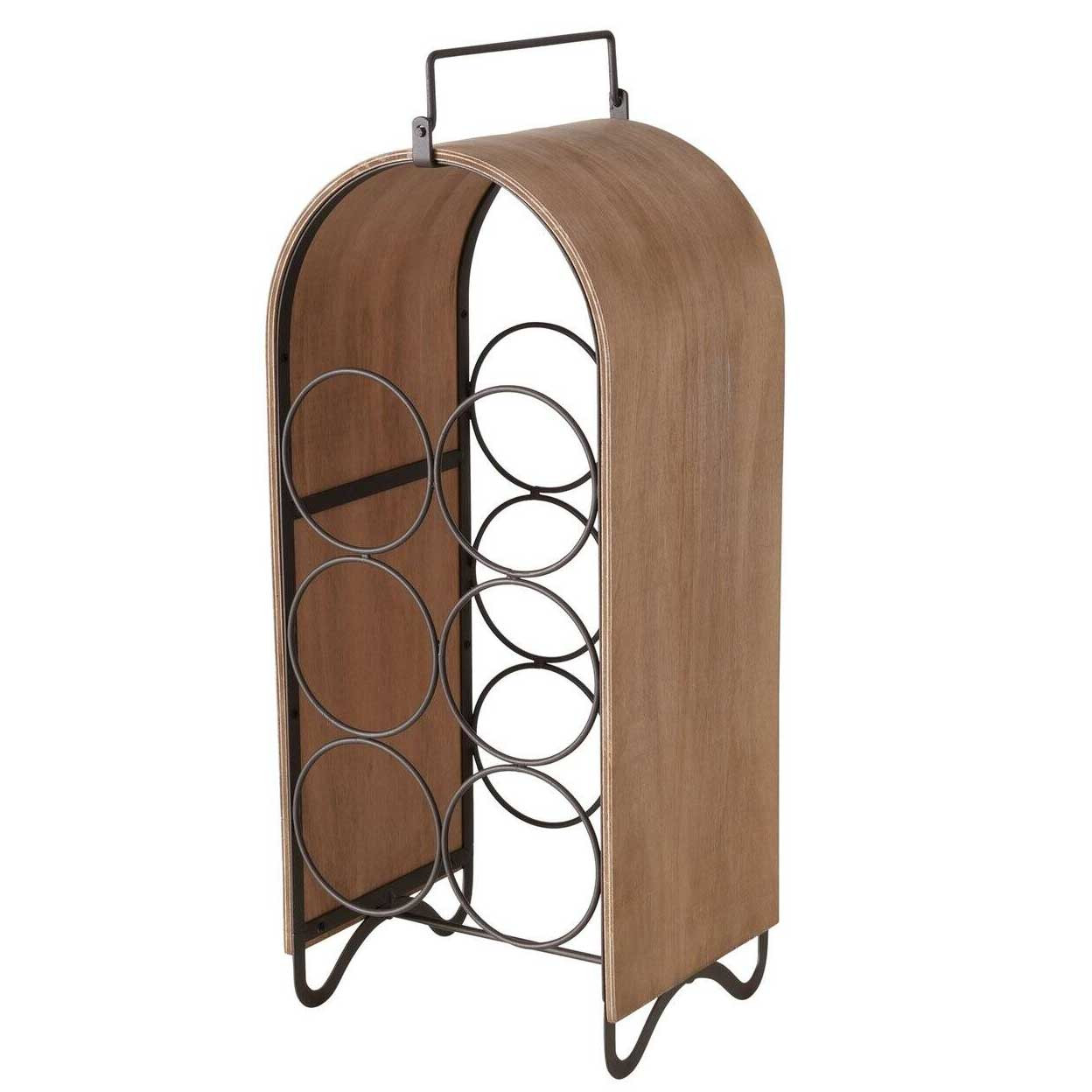 Stojak na wino loft CHIANTI, na 6 butelek, 50 cm