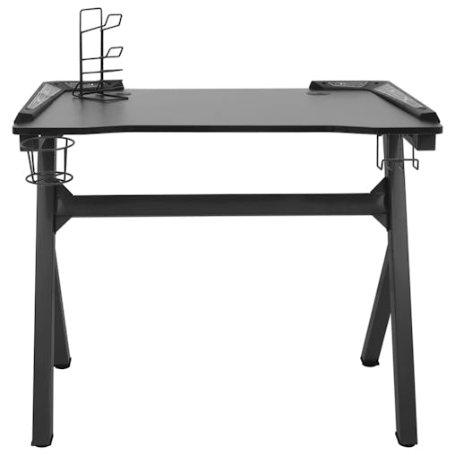 NNEVL Gaming Desk LED with Y Shape Black 110x60x75 cm