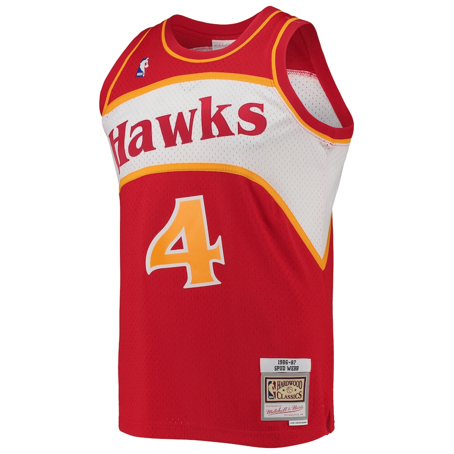 Spud Webb Atlanta Hawks Hardwood Classics Swingman Jersey - Red