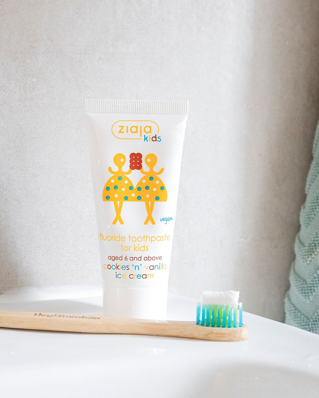 Ziaja Kids Toothpaste For Kids Cookies And Vanilla Ice Cream 50ml