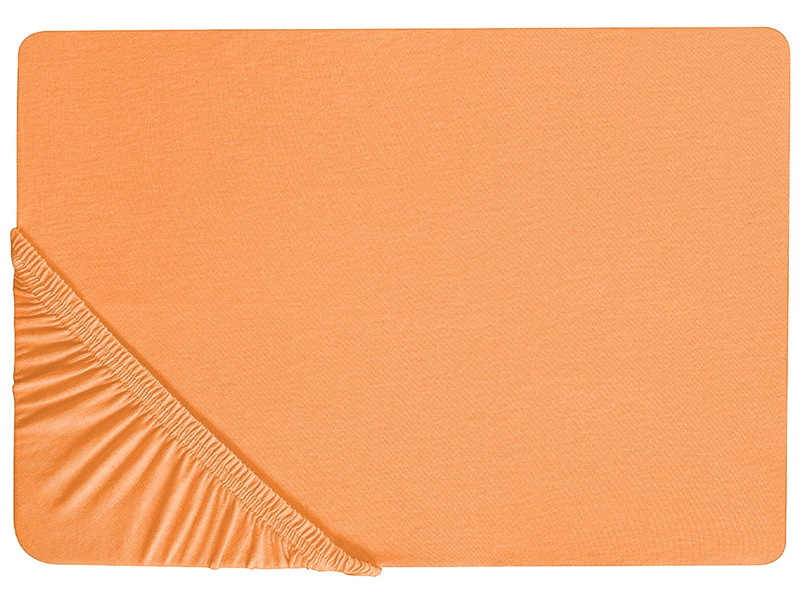 Bawełniane prześcieradło 90x200 cm pomarańczowe