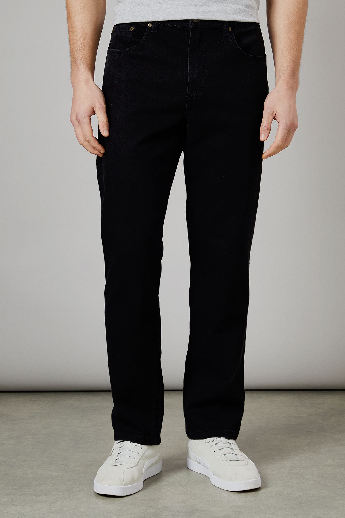 Maine Black Premium Stretch Straight Fit Jeans