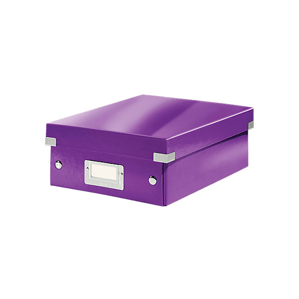 Boîte en Carton Plate à compartiments avec couvercle - Violet