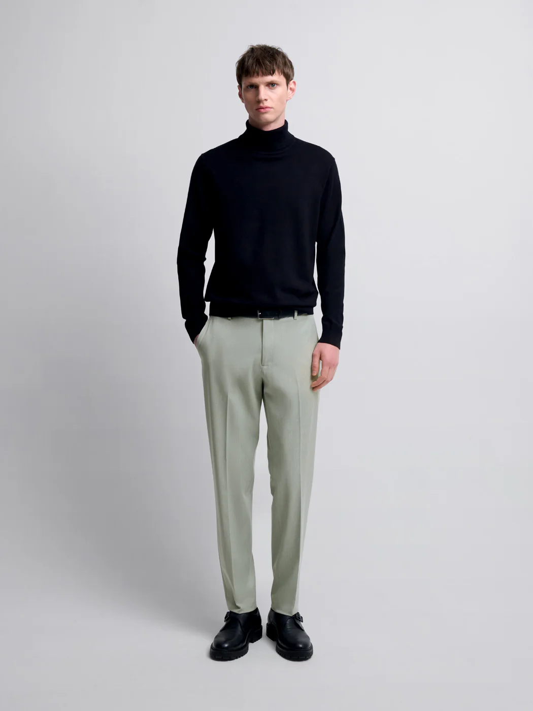 Chino taille semi-élastiquée