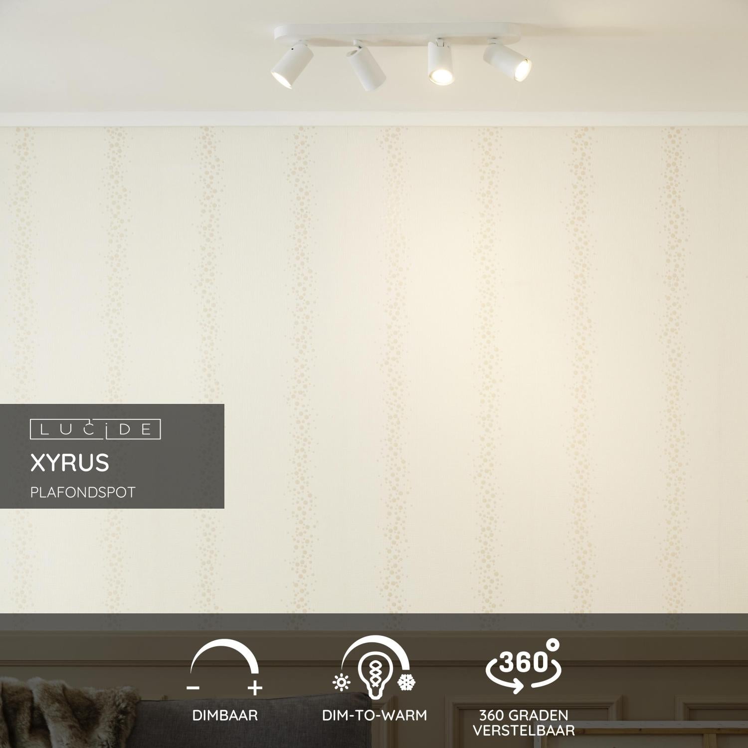 Lucide XYRUS Plafondspot - Wit