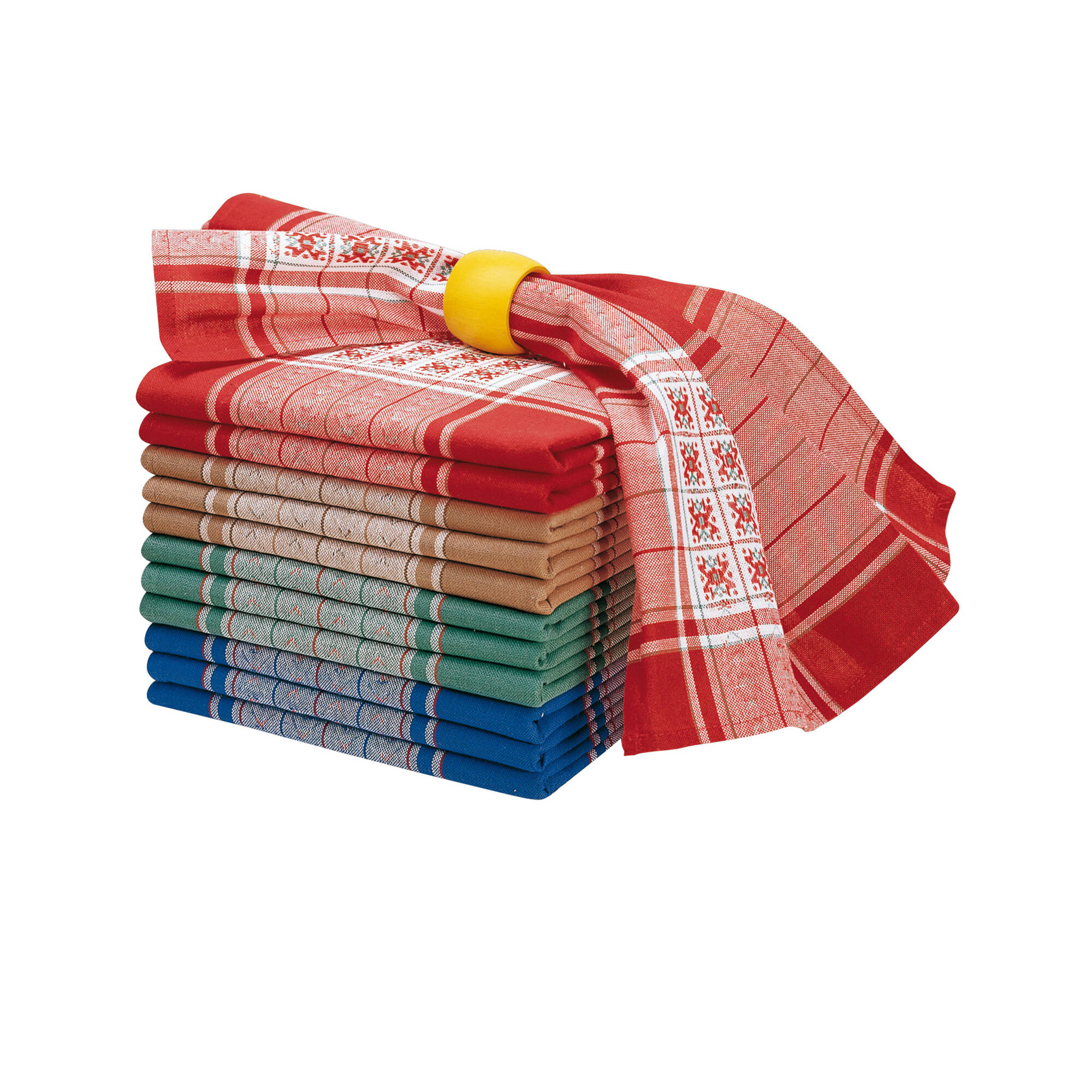 Serviette de table carreaux basque - lots
