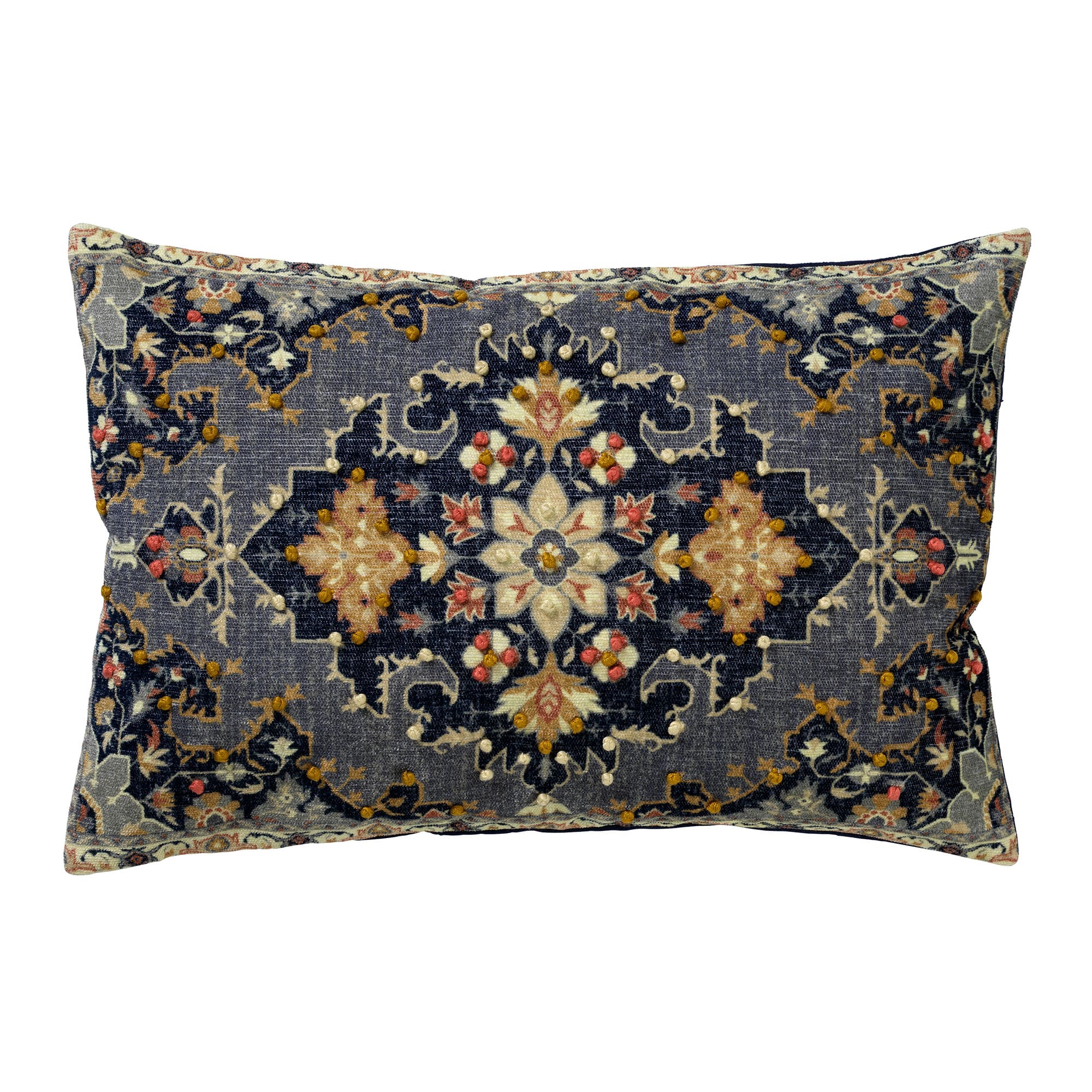 PERRINE | sierkussen 40x60 cm | Insignia Blue | blauw | multicolor | Hoii | met duurzame kussenvulling