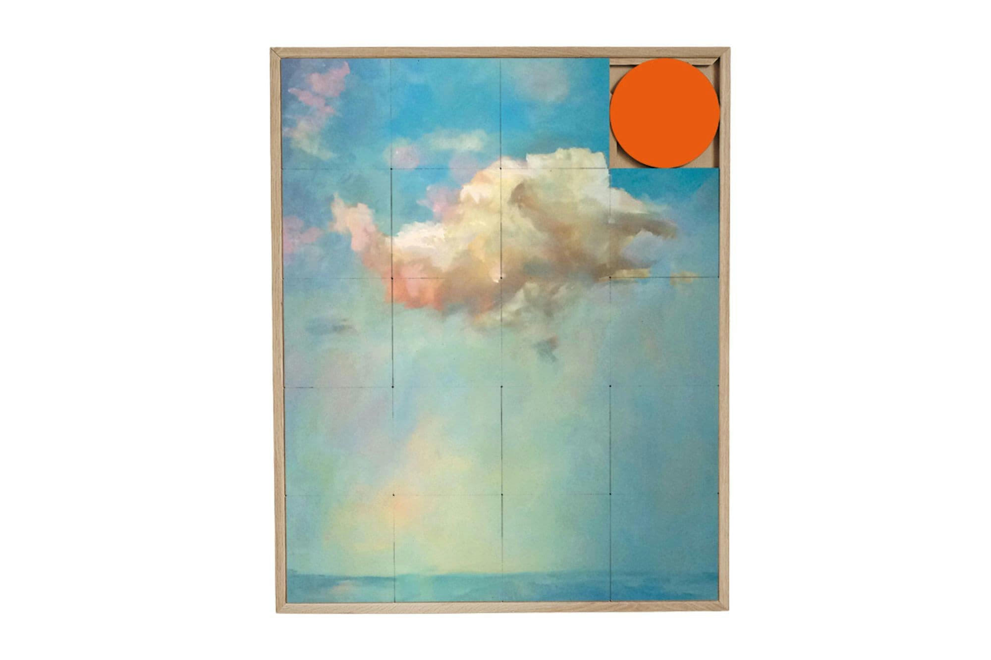 NUAGES - Tableau en bois taquin œuvre originale  63 x 78