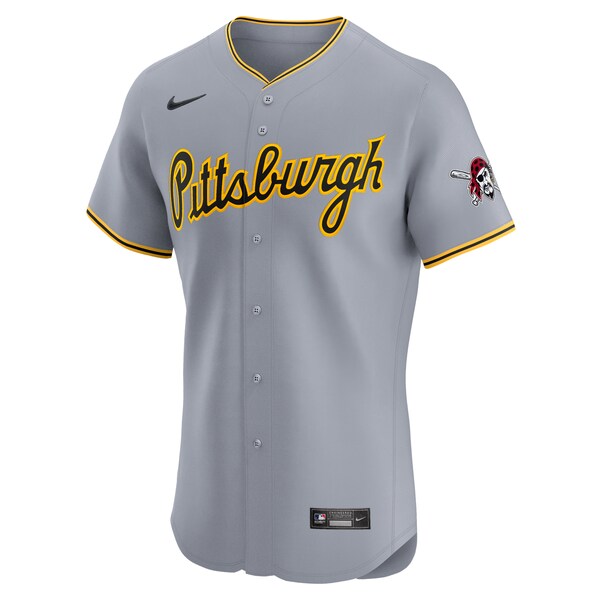 Pittsburgh Pirates Nike Road Vapor Premier Elite Patch Jersey - Gray