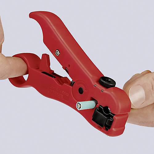Knipex 16 60 06 SB - Dénudeur universel pour câbles coaxiaux 125 mm