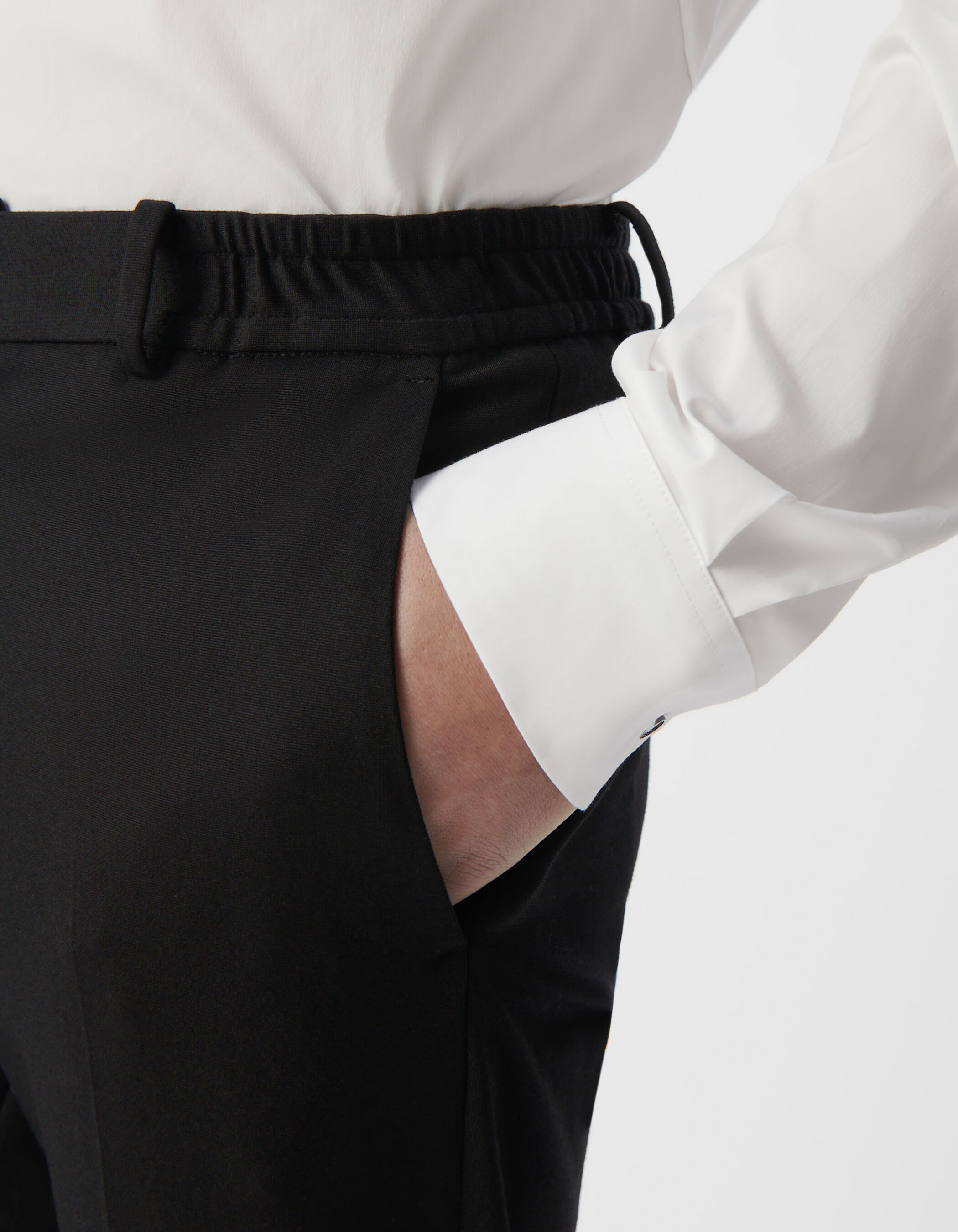 Pantalon de costume SLIM marine maille Milano Homme
