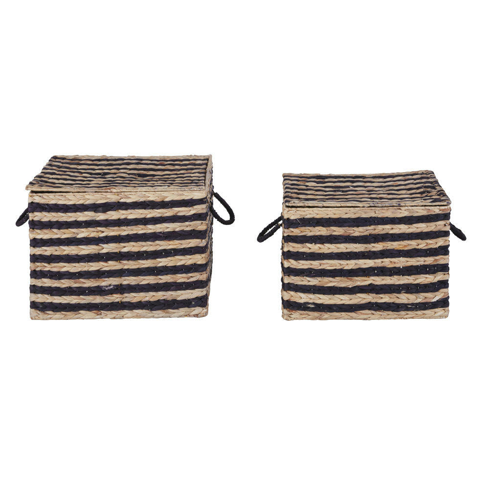 MACUMBA - Malles en jacinthe d'eau marron et noire (x2)