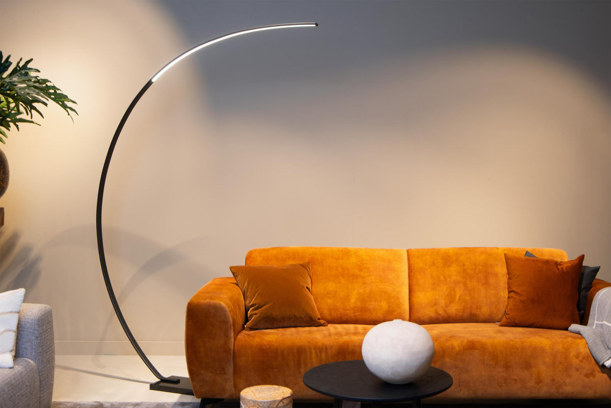 Lucide booglamp CURVE - Geïntegreerde LED - Zwart