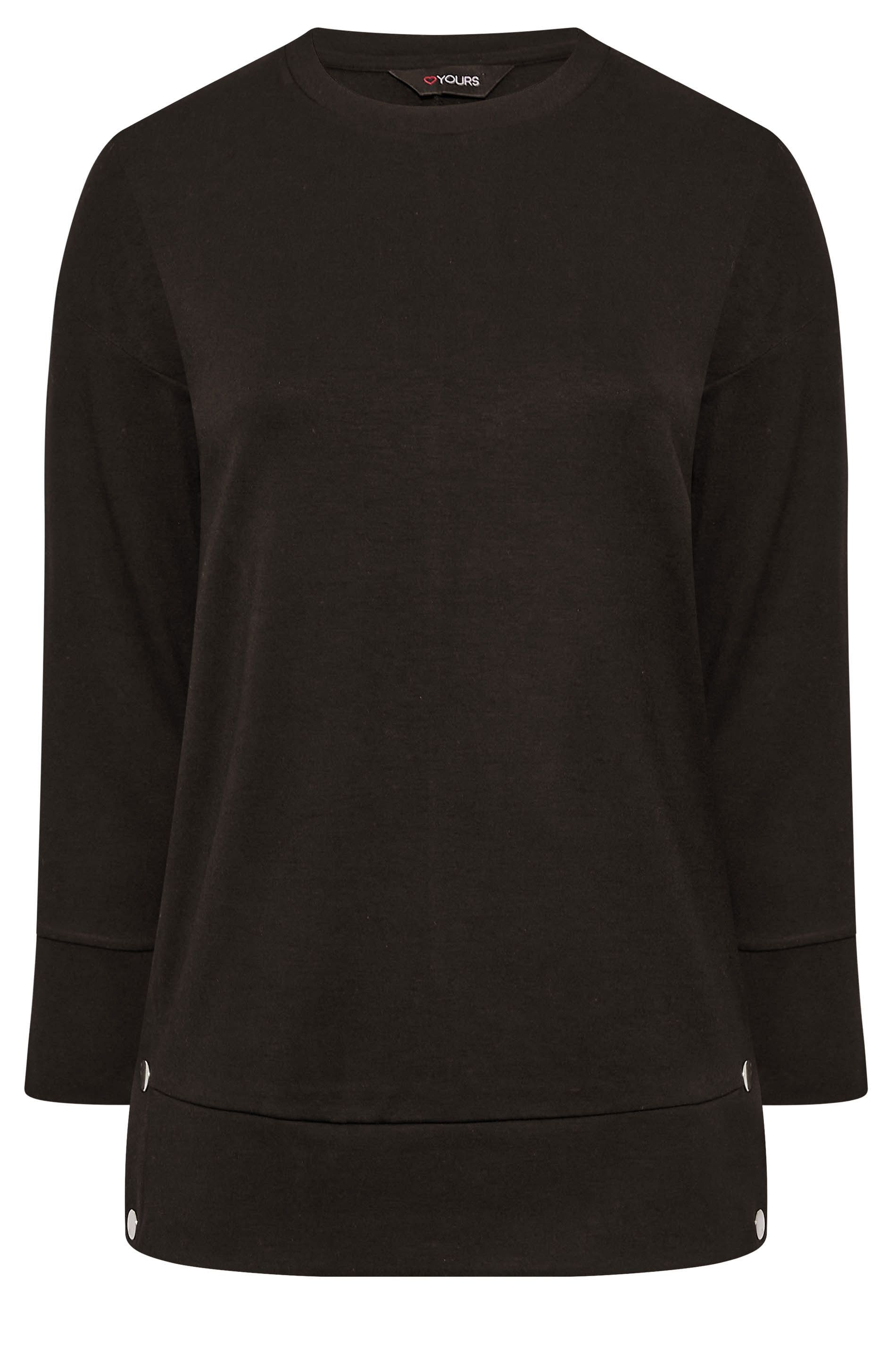 Yours Button Detail Sweatshirt