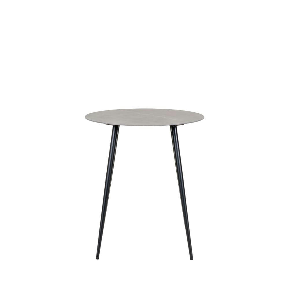 LAZIO - Table d'appoint effet marbre D60cm gris