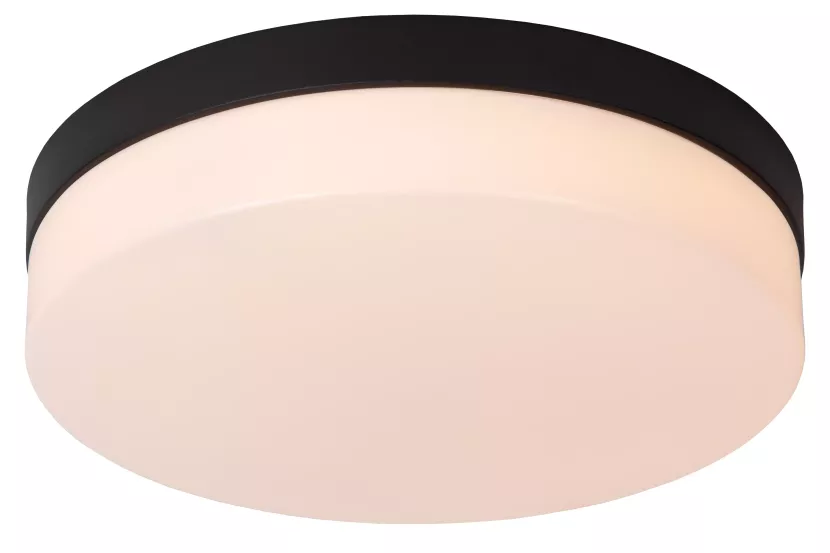 Plafon BISKITokrągły czarno-biały LED 1x18W 28cm 1150lm IP44 Lucide