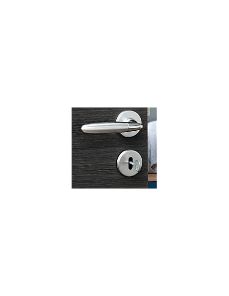 Paire de béquilles Mirella2 pour porte, carré 7mm, chromé brillant/satiné - THIRARD