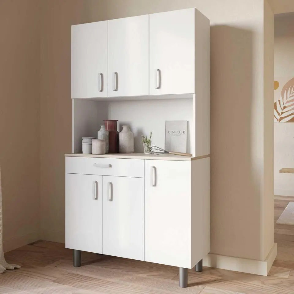 Buffetkast Gabe-Kronberg eik/mat wit