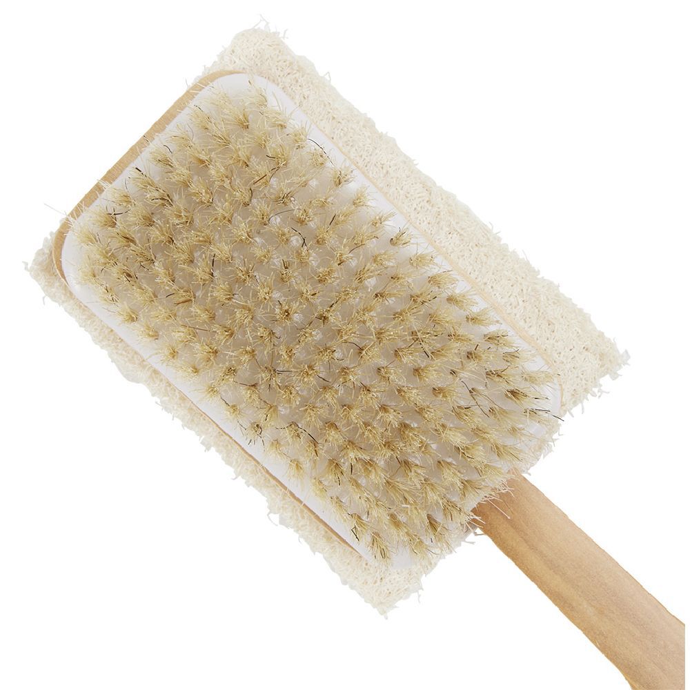 Brosse pour le corps double face brosse et éponge grattante