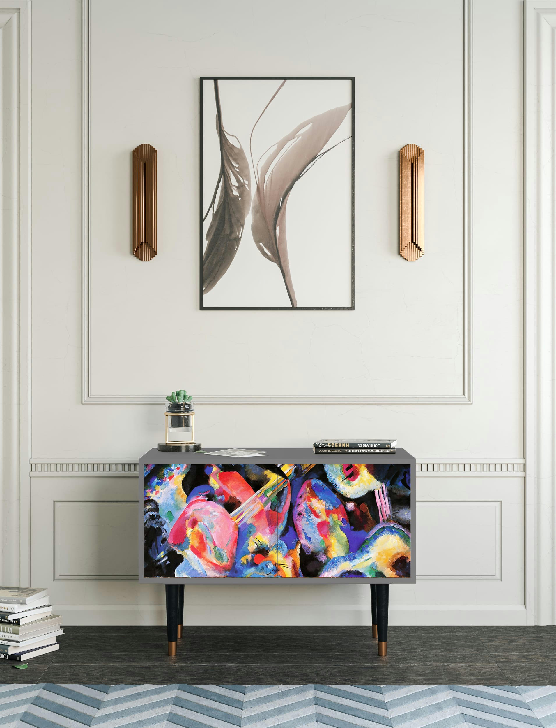 KANDINSKY - Buffet bas  multicolore 2 portes L 94 cm