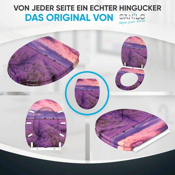 WC-Sitz »Lavendel«, mit Schnellverschluss Lavendel, Lila, Oval