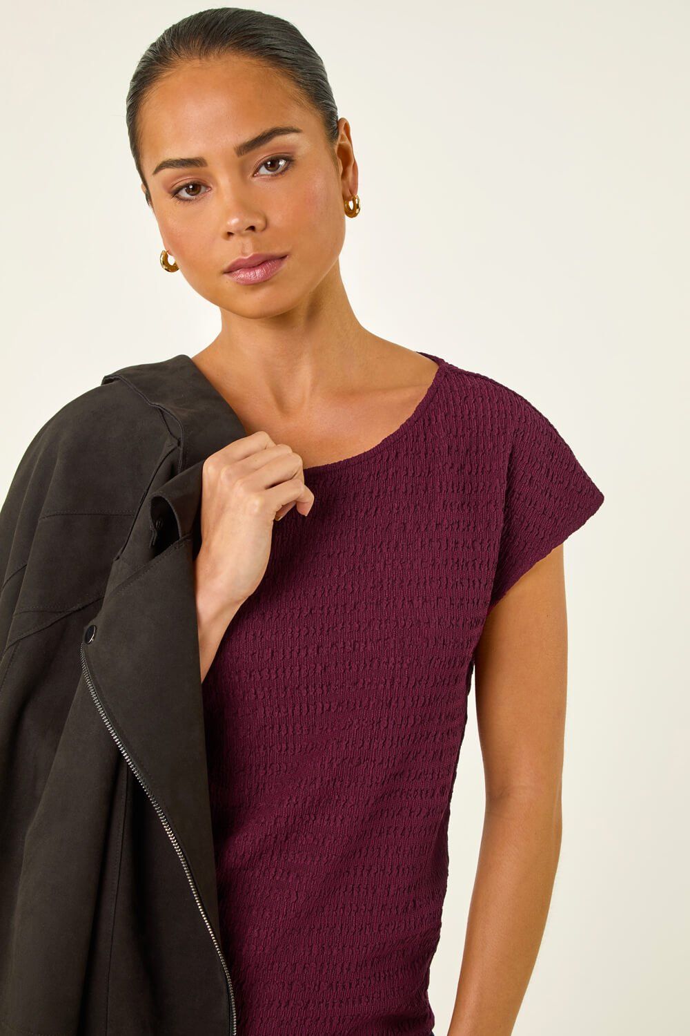 Roman Petite Textured Stretch Top