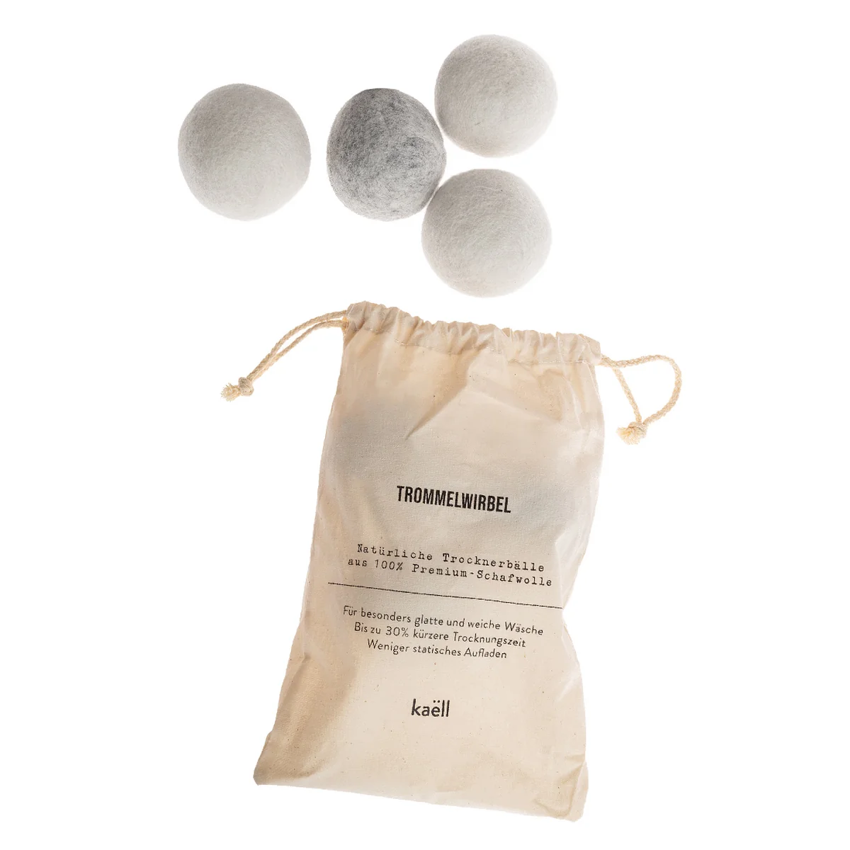 Kaëll - Trommelwirbel, natürliche Trocknerbälle (6er-Set)