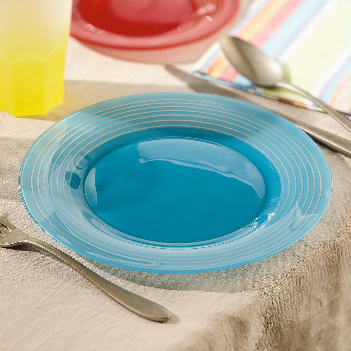 FACTORY - Assiette plate bleue 25 cm