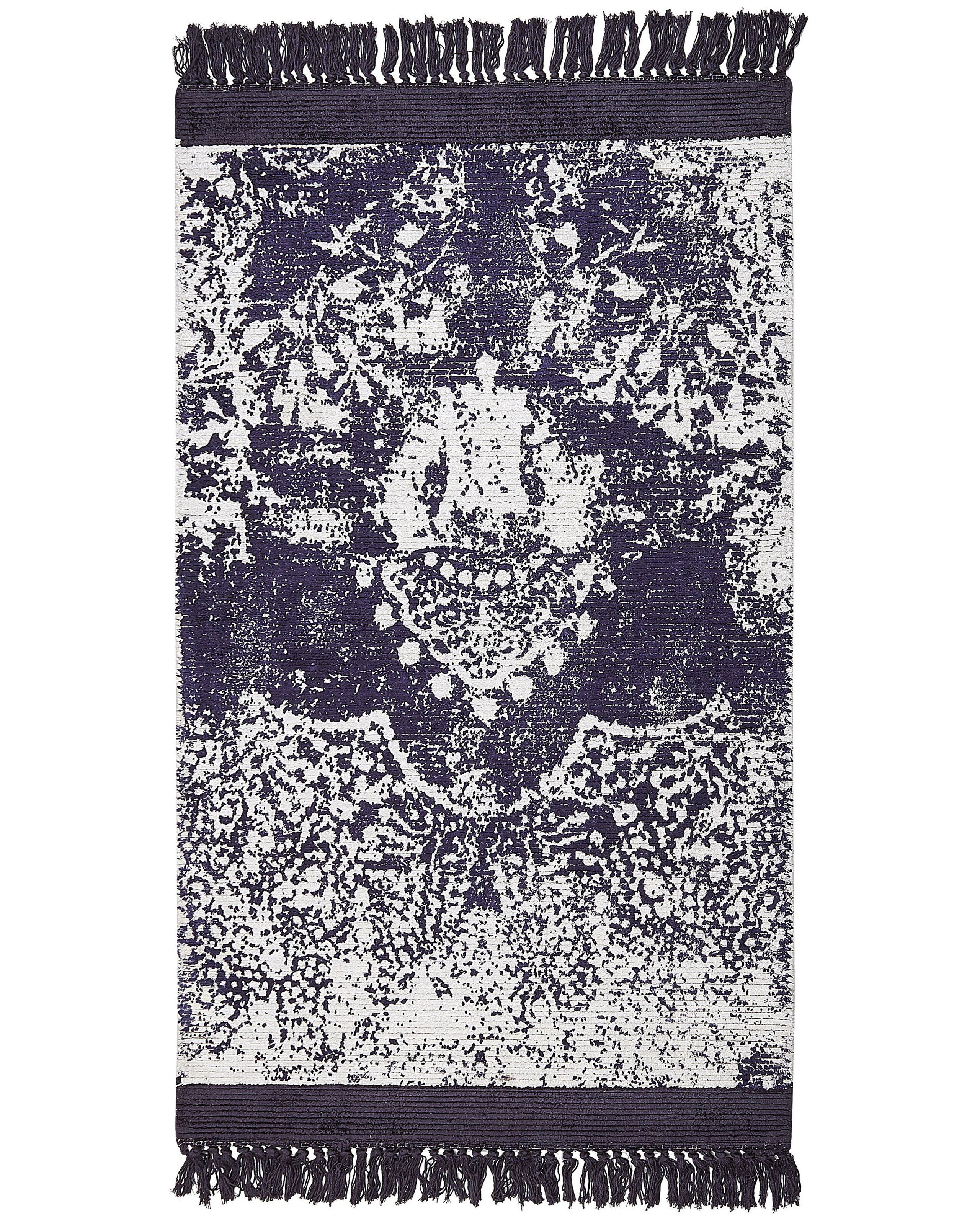 Dywan z wiskozy 80x150 cm fioletowy z białym