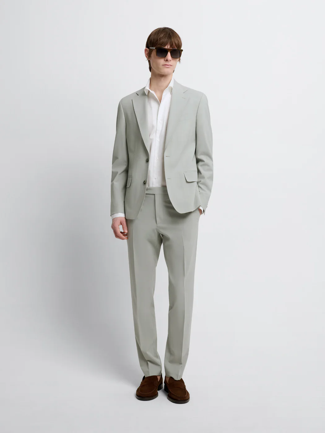 Pantalon de costume slim laine mélangé