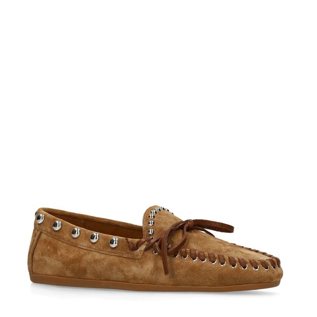 Bruine suède bootschoenen met studs