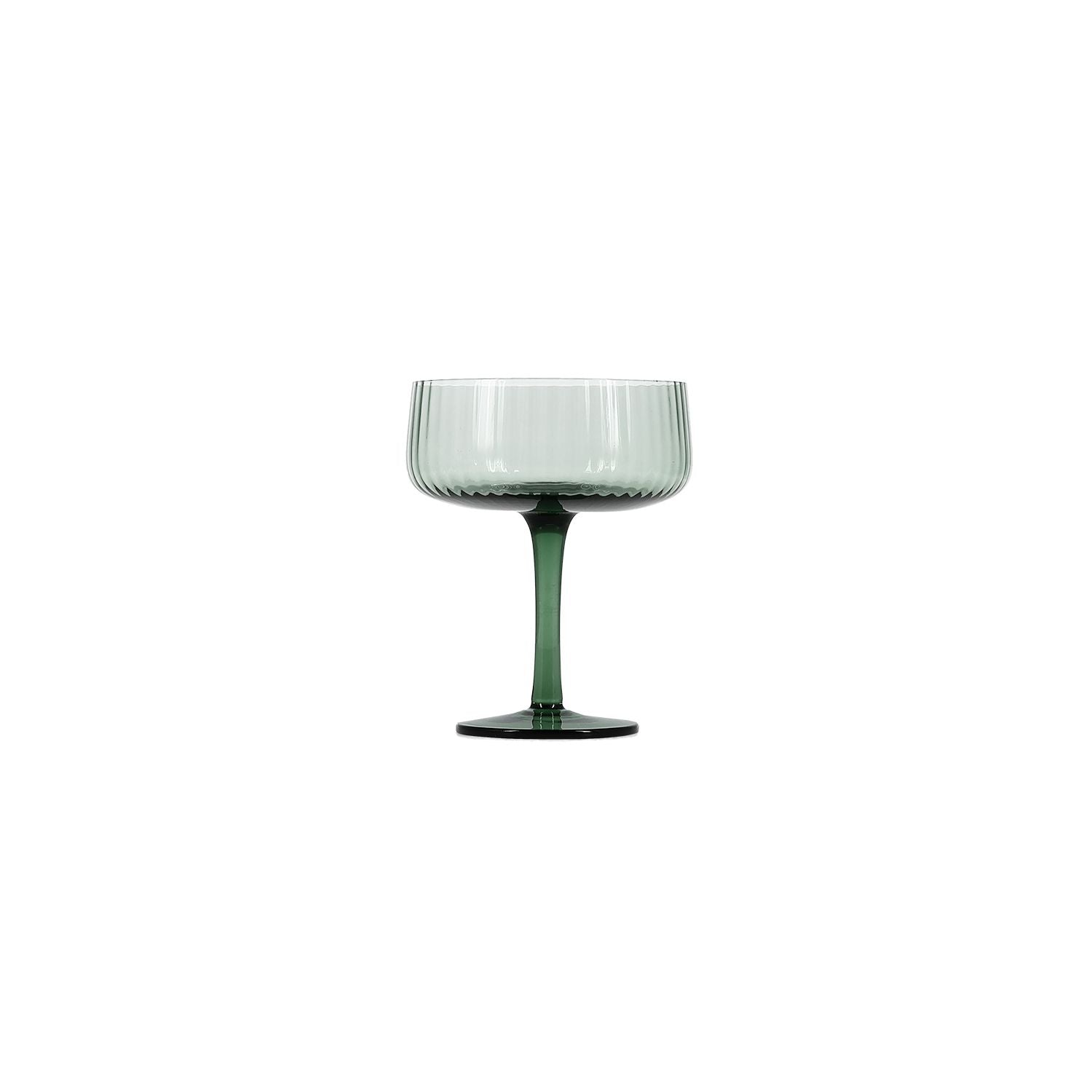S|P Collection - Champagneglas 23cl coupe donkergroen Ray - Set van 4