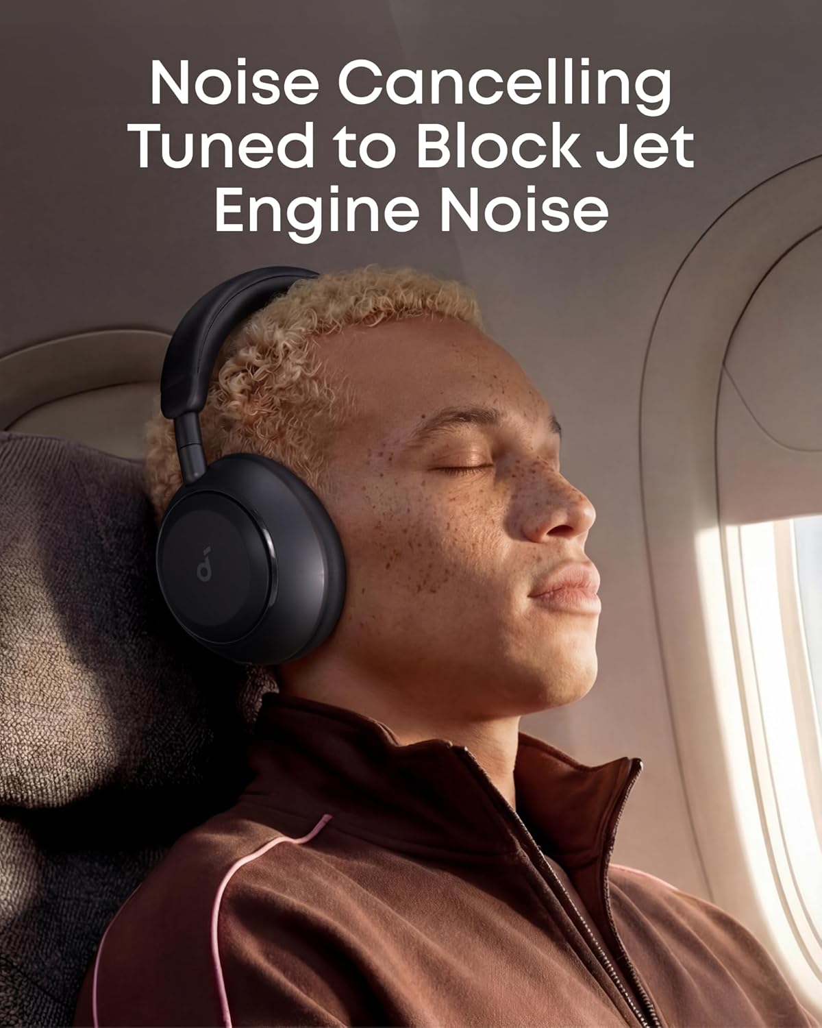 Soundcore Space 2 by Anker, Active Noise Cancelling Headphones, Comfortable Fit, 50H Playtime, LDAC Hi-Res Wireless Audio, Dual Connection, Clear Calls, Bluetooth 6.1, Nap Mode, Wearing Detection